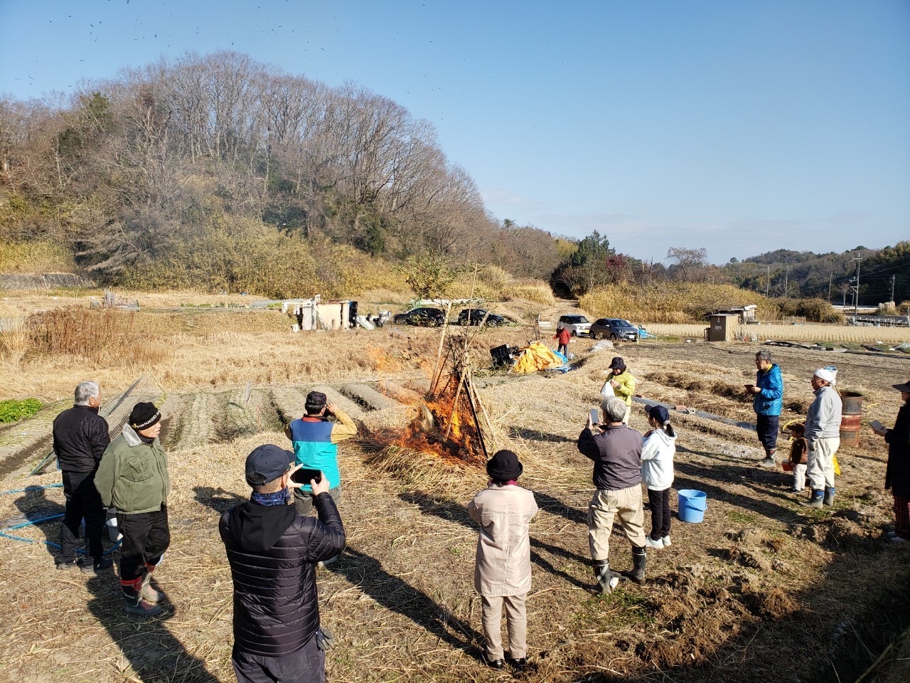 有馬・北神戸支部 とんど焼きin 農園