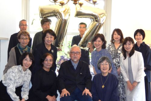 芝野松次郎名誉教授　喜寿の茶話会