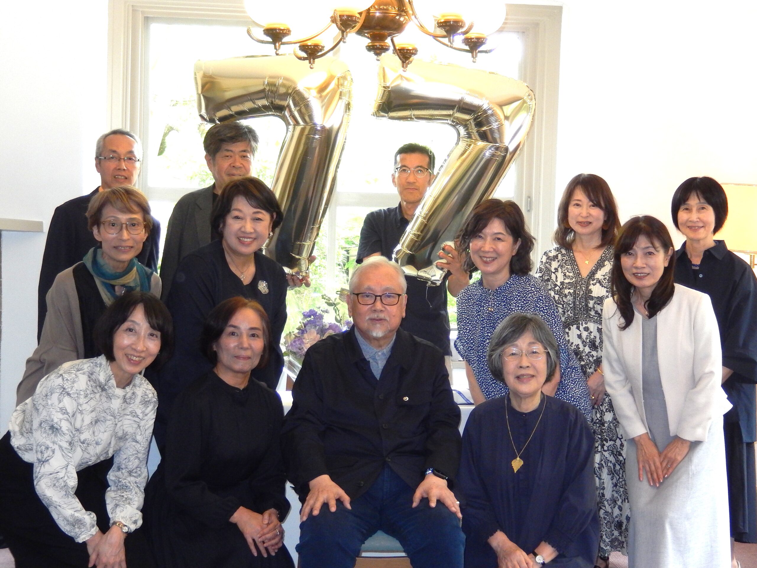 芝野松次郎名誉教授　喜寿の茶話会